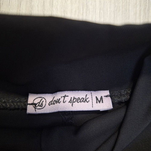 Don't Speak High-Waisted Black Paperbag Trousers with Belt, Size M