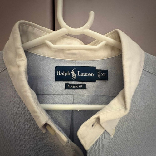 Ralph Lauren shirt men XL new, white and turquoise