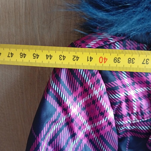 Admiral plaid women's jacket Large like new with hood and fur
