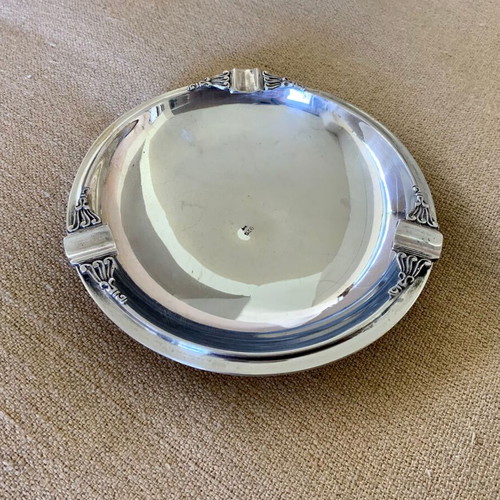 Silver ashtray 925 used with 3 carved legs