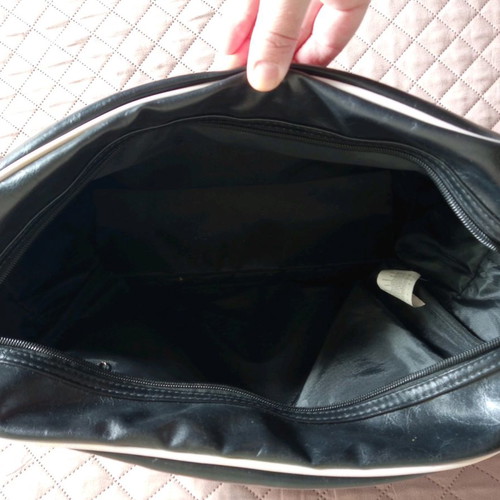 Gola shoulder bag used unisex large, black with white trim