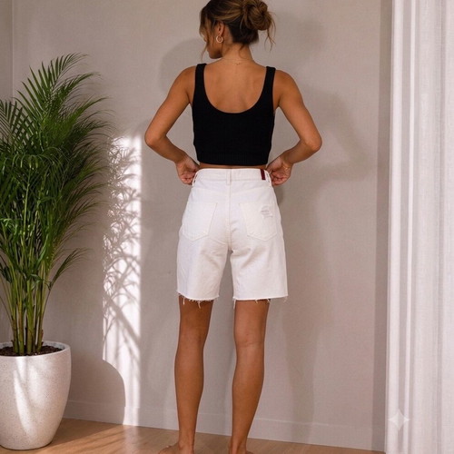 White Bermuda shorts