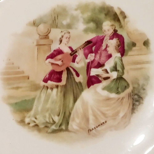 Bavarian porcelain plate Fragonard Hutschenreuther Selb LHS like new