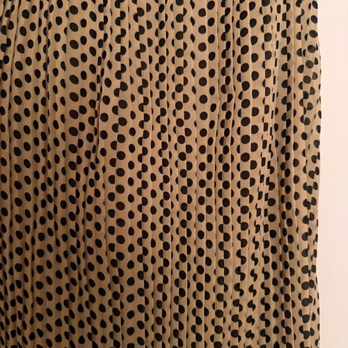 Maxi πουά φούστα Mango καινούργια, S/M, μπεζ με μαύρα πουά