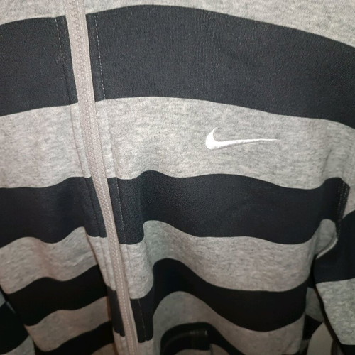 Nike Club Full-Zip Hoody-Stripe jacket like new, large, gray and black
