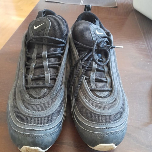 Nike Air Max 97 Size 45.5 Like New Black with White Sole