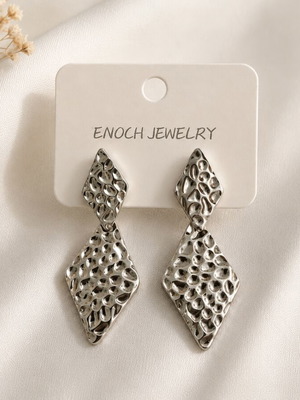 Earrings new, silver color