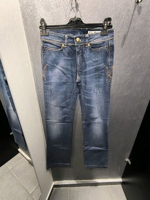 Y2K Flora Replay denim pants new with designs and buckle
