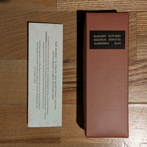 Nespresso collectible box used