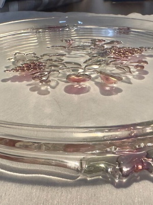 WALTHERCYSTAL fruit bowl new, pressed glass decorative