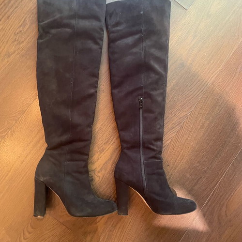 Sante over the knee boots black size 38 used, 10cm heel