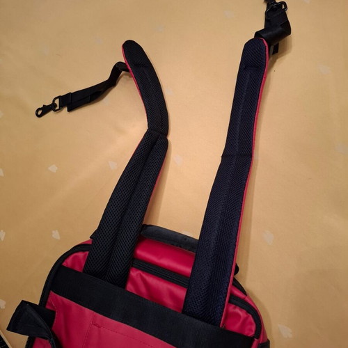 Samsonite laptop bag like new, red and black