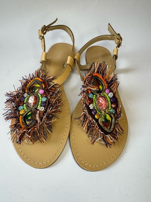 Migato flat leather sandals like new, multicolor, size 38