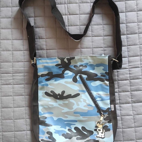 Custard multifunctional shoulder bag blue like new
