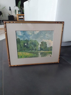 Gustaaf Van Loon original Belgian impressionist oil painting