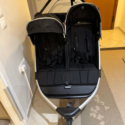 Thule Urban Glide 2 Double stroller used with mosquito net