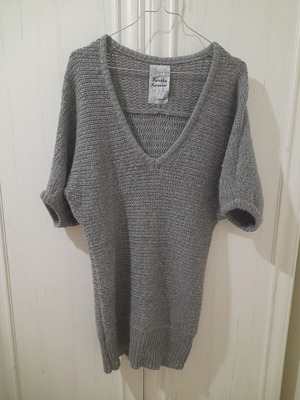 Bershka knitted dress with silver thread, like new, size L