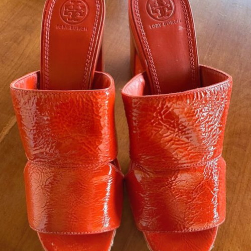 Tory Burch slippers like new, red, size 38.5