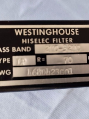 Westinghouse Pass Band Filter used 2 Mcs–32 Mcs