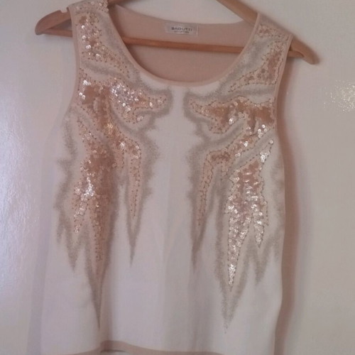 Blouse and jacket set used, size L, beige