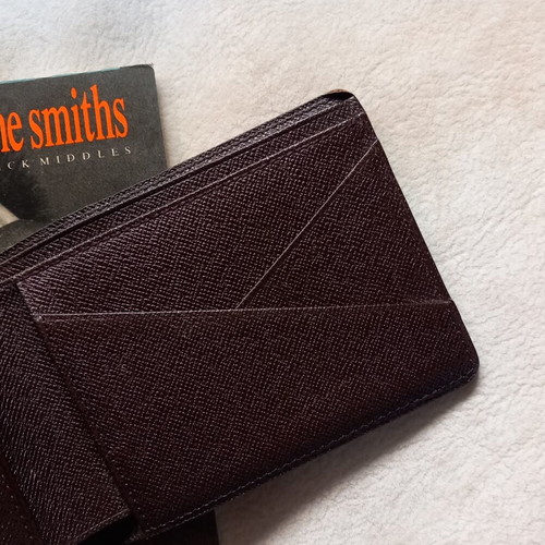Louis Vuitton Damier canvas leather wallet, authentic, brown tones