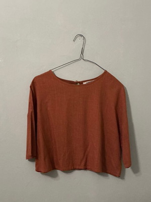 Crop shirt Glamorous size S like new, brown, viscose