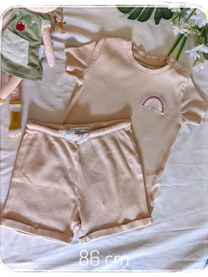 Σετ βρεφικό καλοκαιρινό unisex μεταχειρισμένο, μέγεθος 86 cm