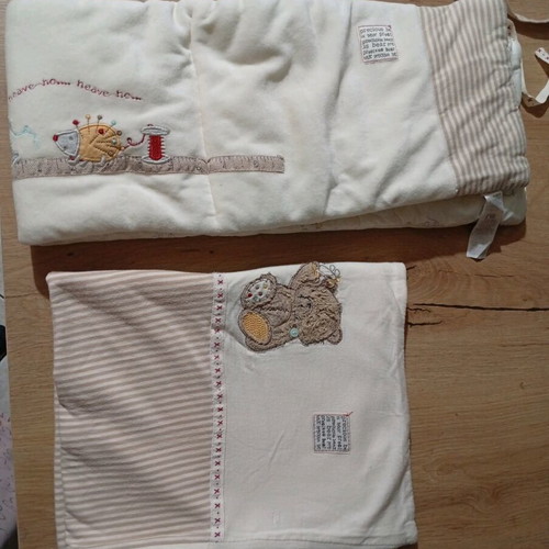 Mothercare baby set for cradle bumper and blanket like new