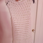 Handmade knitted beach dress for girls 3-4 years, like new, white