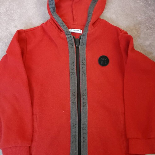 Mayoral cardigan orange like new 122 cm for 7 years