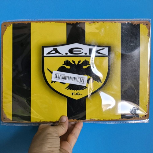 AEK Metal Sign official replica, new, 20.32cm x 30.48cm