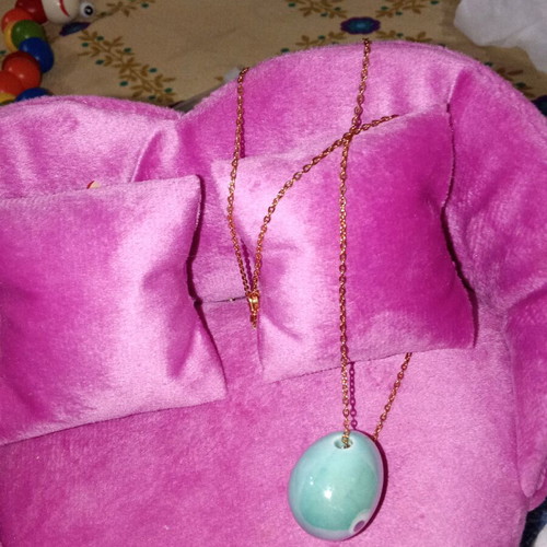 Necklaces with turquoise egg pendant new
