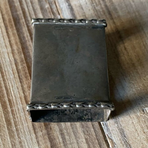 Silver matchbox case used, asimi 800