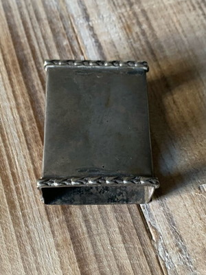 Silver matchbox case used, asimi 800