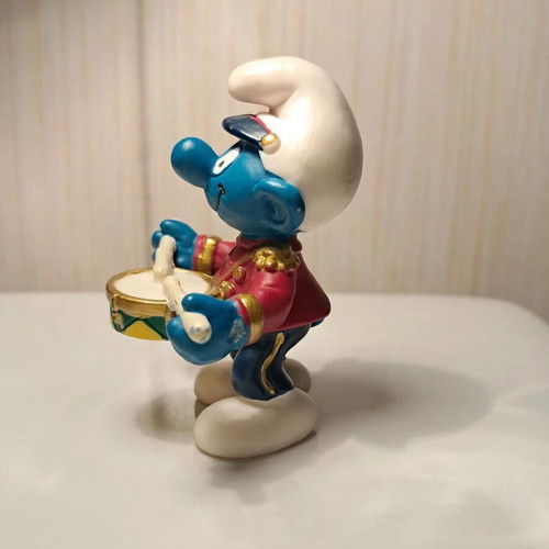 Smurf Schleich 2001 Miniature Snare Drum Smurf New