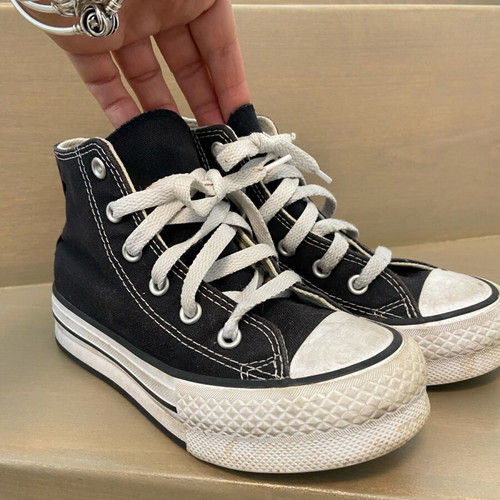 Converse All Star Flatform kids shoes like new, size 30, black