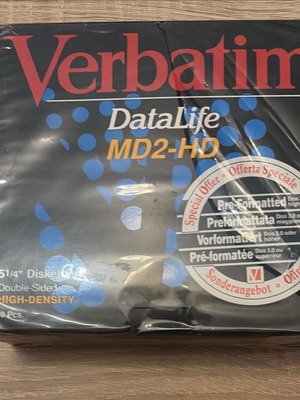 Verbatim DataLife MD2-HD 5.25" floppy disk box factory sealed, 10 pcs
