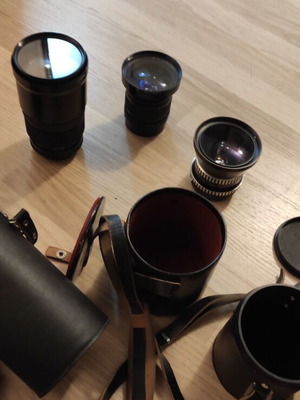 Camera lenses like new with cases