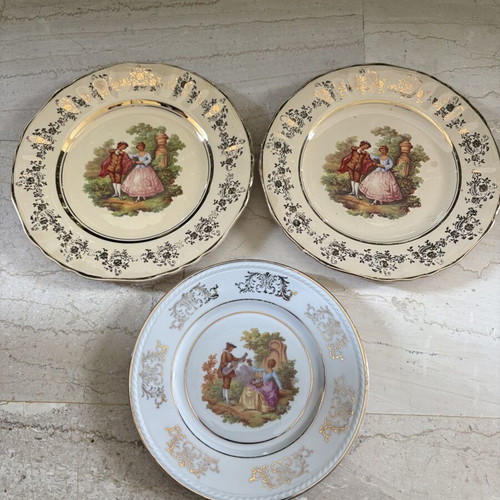 Vintage Keramikos Athens & Bavaria Germany decorative wall plates set