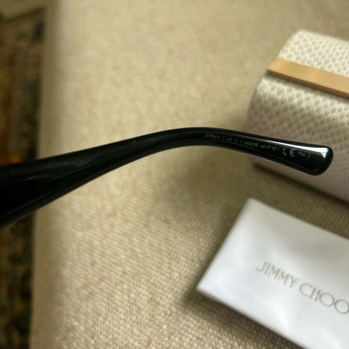 Jimmy Choo black cat-eye sunglasses like new with gold details