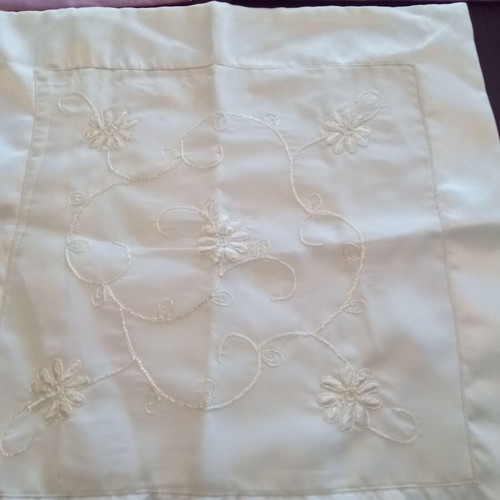 Cushion covers for sofa set of three like new, satin design