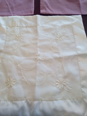 Cushion covers for sofa set of three like new, satin design
