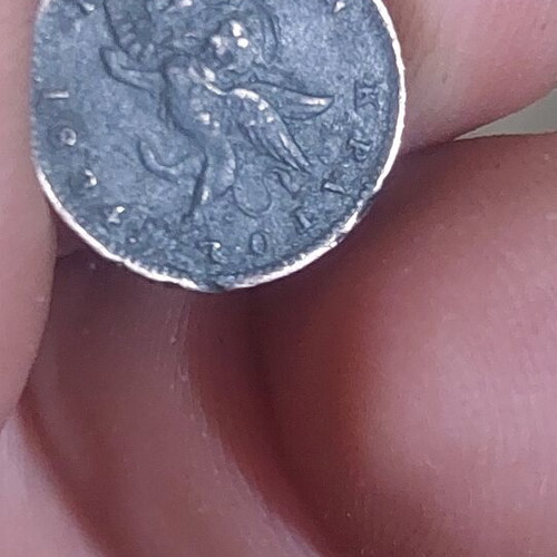 1 Lepto Ionian State 1834 coin used, with damages