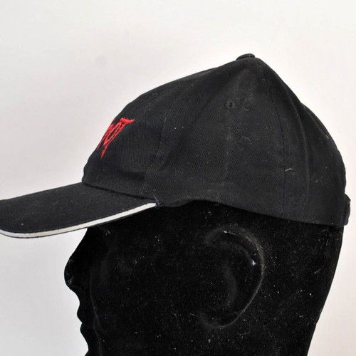 Vintage Slipknot Black Baseball Cap with Red Embroidered Logo Y2K Style