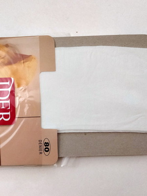 Ider white 80 denier parade tights cotton-lycra