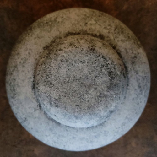 Handmade modern vase with sandy texture in gray shades new