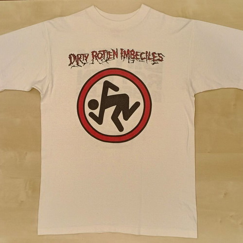 D.R.I. Dirty Rotten Imbeciles tour T-shirt 1987 like new, white, size M