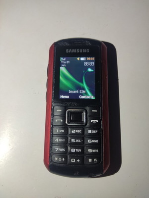 Samsung B2100 phone used, English menu, red