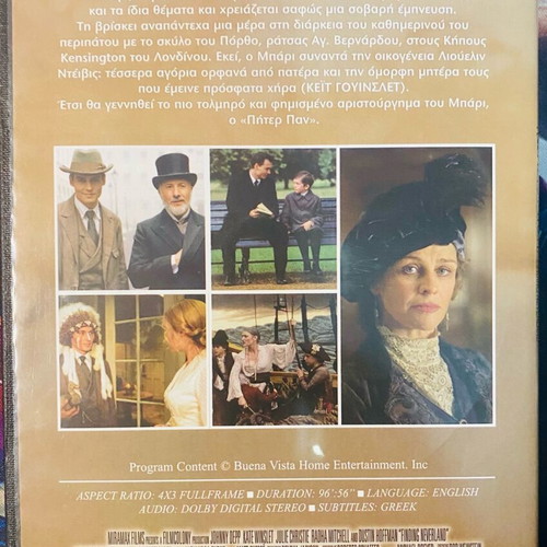 Finding Neverland DVD used, fantasy with subtitles