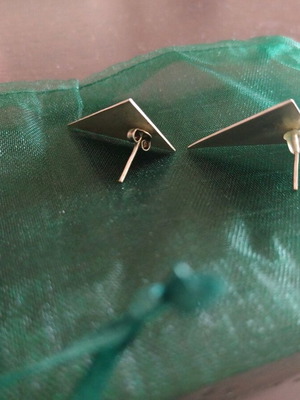 Triangular earrings new inox